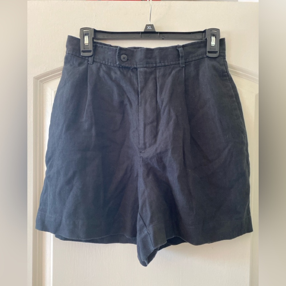 Gap Black Vintage 100% Linen Shorts / Size 8 / VGUC